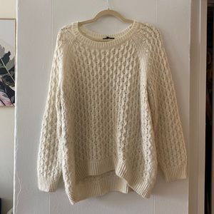 Chunky white sweater